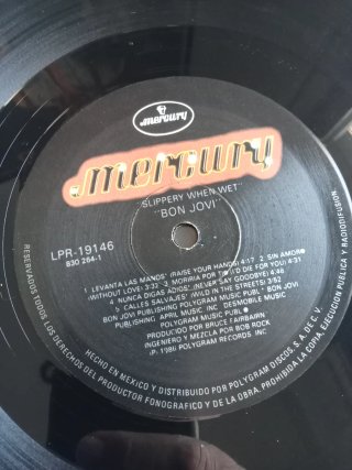 Bon Jovi  Slippery when wet LP Vinilo MEXICO