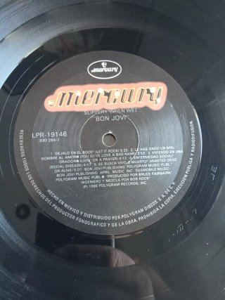 Bon Jovi  Slippery when wet LP Vinilo MEXICO