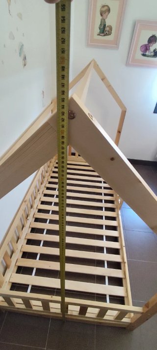 Cama Montessori Madera Natural y colchón