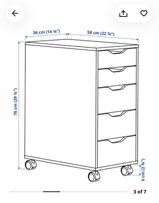 Escritorio IKEA Alex con cajonera
