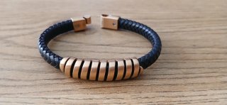 Lote 3 Pulseras Lotus Cuero y Metal