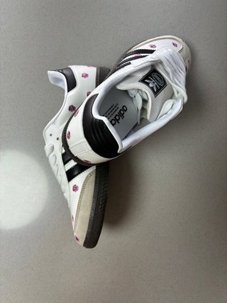 Adidas Samba Blancas Flores Rosas