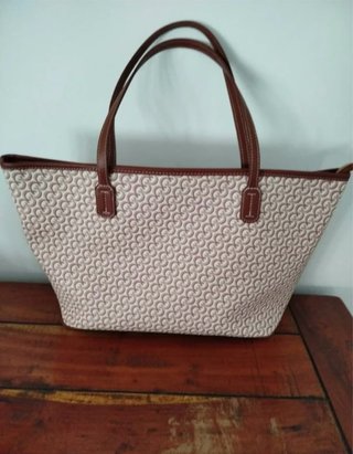Bolso grande Cortefiel beige y marrón
