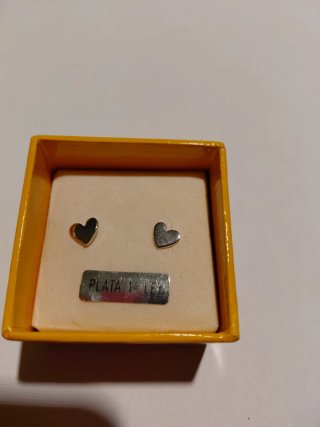 Pendientes Corazón Plata 1ª Ley