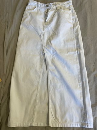 Falda larga Zara blanca Talla S