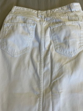 Falda larga Zara blanca Talla S