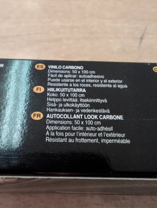 Pegatina Car Sticker Efecto Carbono 50x100cm