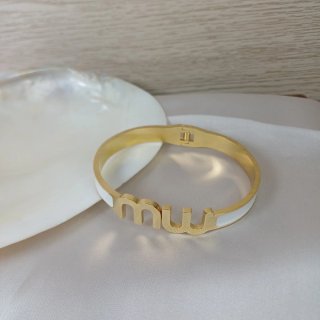 Pulsera Miu Miu Chapada Oro 18k Blanco Vintage