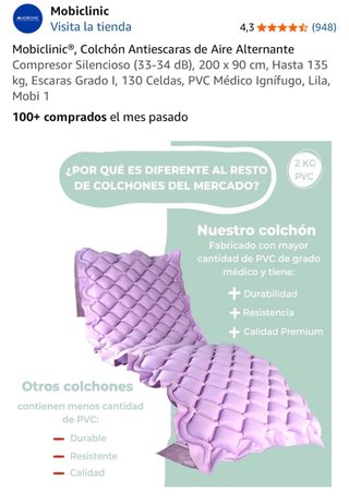 Colchón Antiescaras Mobiclinic 90cm