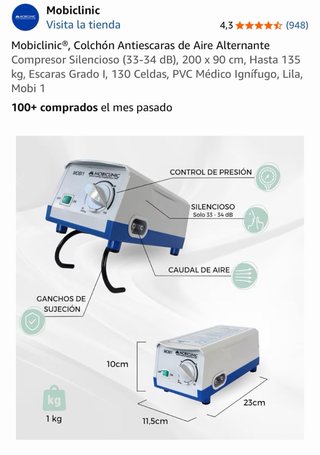 Colchón Antiescaras Mobiclinic 90cm
