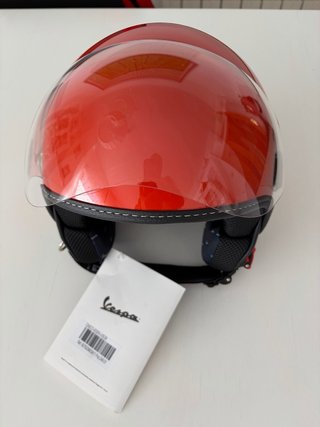 Casco Vespa Rojo Original