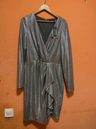 Vestido Polo Ralph Lauren plateado