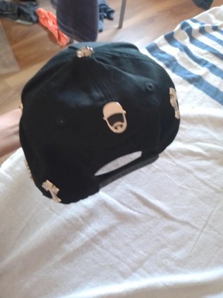 Gorra Barbas Hats Cruces Diamantes Negra