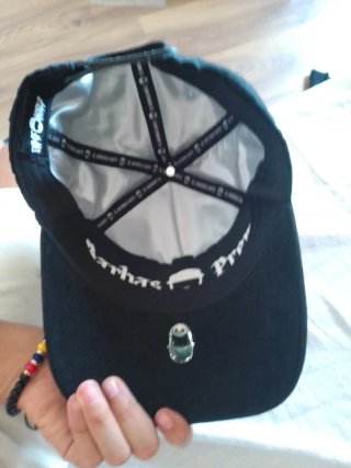 Gorra Barbas Hats Cruces Diamantes Negra