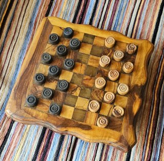 Ajedrez Artesanal Madera Olivo