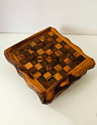 Ajedrez Artesanal Madera Olivo
