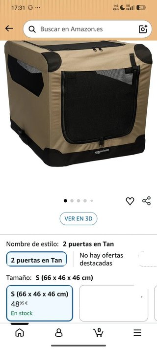 Transportín Plegable Amazon Basics 66cm