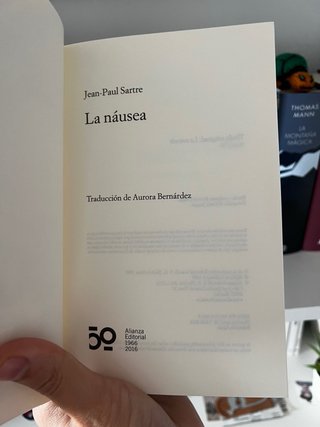 La náusea - Sartre (Alianza 50)