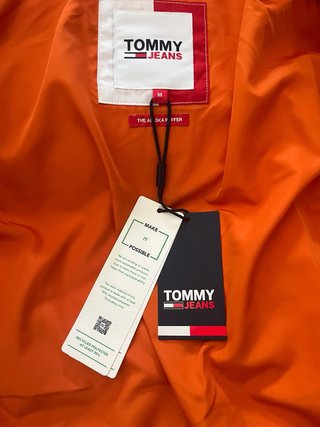 Abrigo de plumas naranja Tommy Jeans para hombre