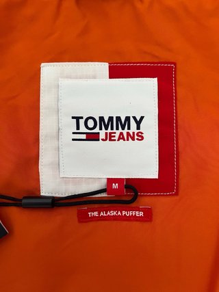 Abrigo de plumas naranja Tommy Jeans para hombre