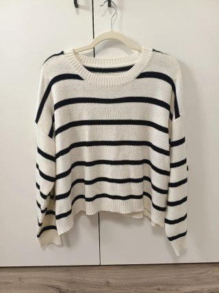 Jersey rayas blanco y negro talla XL