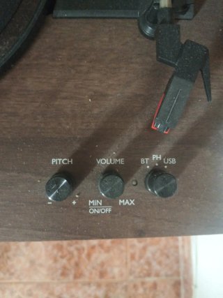 Tocadiscos Vinilo Vintage Marrón
