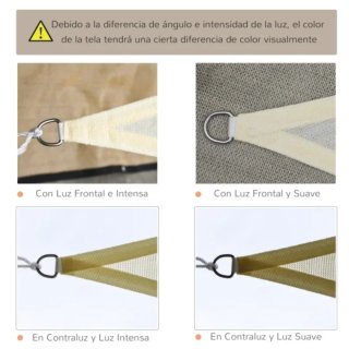 Toldo triangular 4x4x4
