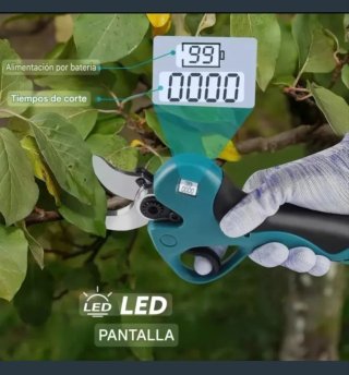 Tijera Podar Eléctrica Inalámbrica (2 Baterías)