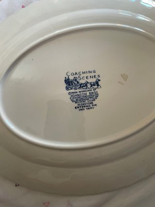 Vajilla Inglesa 73 Piezas Porcelana Azul/Blanco