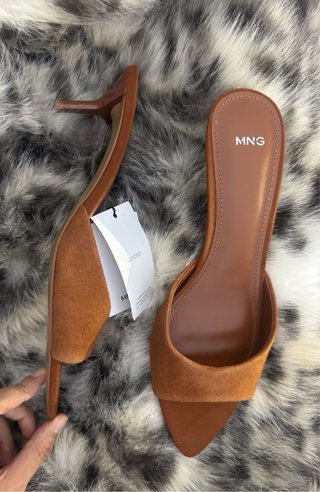 MNG Sandalias Destalonadas Marrones