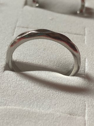 Anillo Acero 18mm Diseño Ondulado
