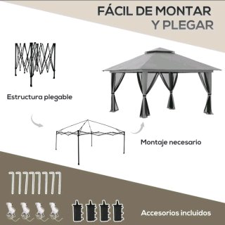 Carpa plegable pop up doble techo y mosquiteras