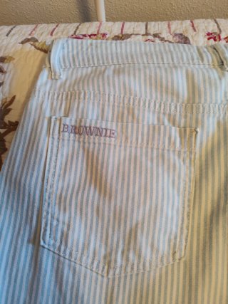 Pantalón wide leg rayas azul y blanco