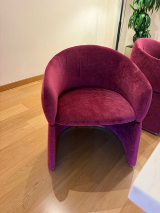 4 Sillas Comedor Terciopelo Fucsia