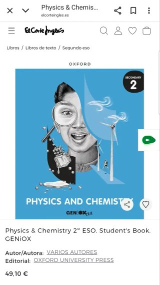 Libro Physics&Chemistry colegio Alborada Arenales