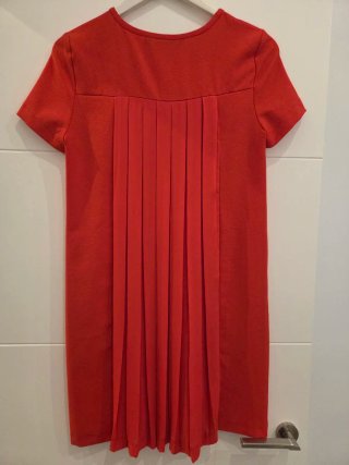 Vestido Zara Rojo Cremallera Hombro