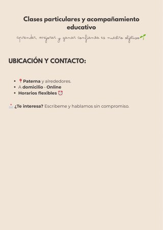 CLASES PARTICULARES