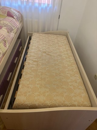 Cama Nido de Madera con Cajones y Cama Supletoria