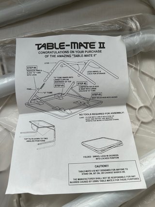 Mesa Plegable Nahuel Gris y Blanca