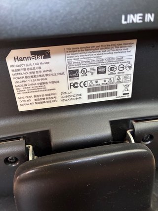 Monitor HannStar HU196 19” + Teclado USB Morado