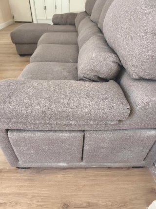 Sofá modular tela gris/marrón