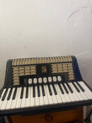 Acordeón hohner Vintage Negro y Dorado