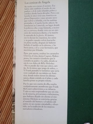 "LAS CENIZAS DE ÁNGELA"Frank MCcourt=3€+un regalo