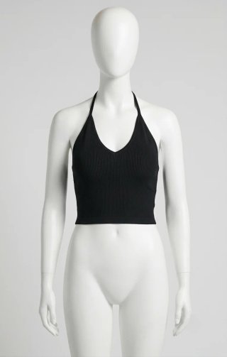 Camiseta Crop Top Negro
