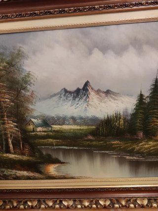 Cuadro de paisaje montañoso
