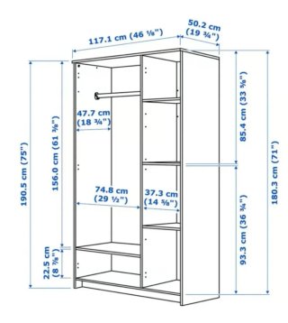 Armario Brimnes 3 puertas Ikea Blanco