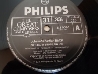 Bach Suites Orquestales Neville Marriner LP