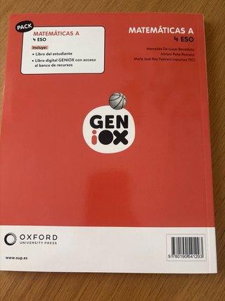 Matemáticas A 4 ESO : Geniox
