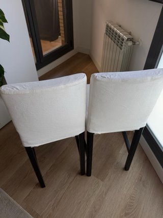 2 Sillas Altas IKEA Tela Blanca Entrega en mano