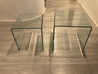 Mesas auxiliares cristal macizo